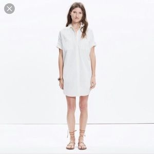 Madewell White Courier Shirt Dress